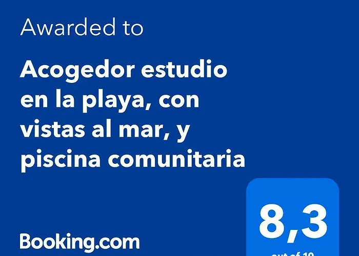 Acogedor Estudio En La Playa, Con Vistas Al Mar, Y Piscina Comunitaria